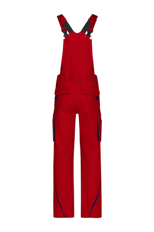 Workwear Pants with Bib - COLOR - red/navy