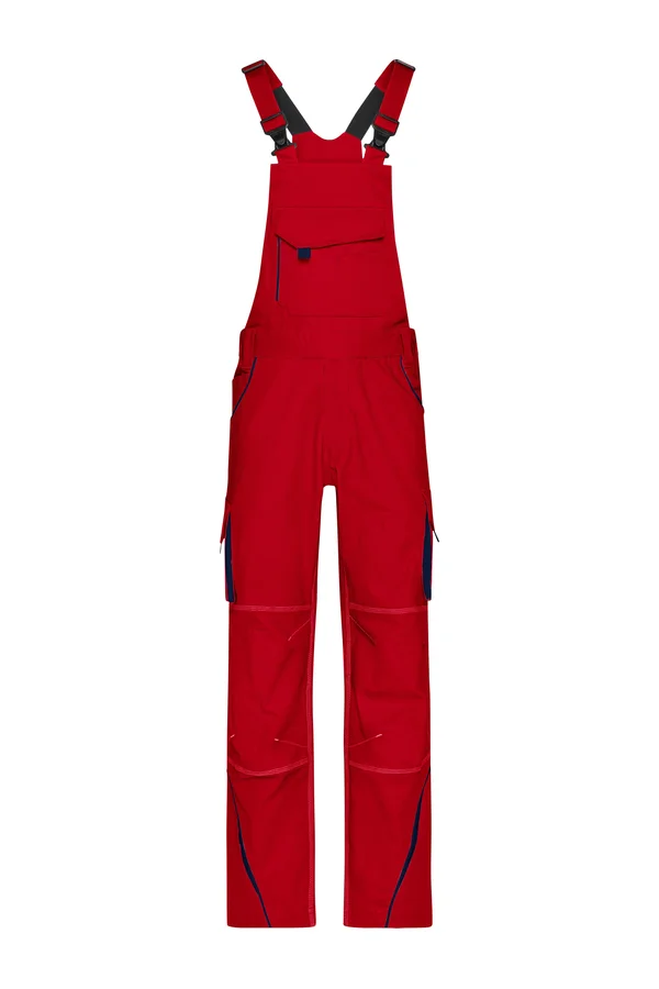 Workwear Pants with Bib - COLOR - red/navy