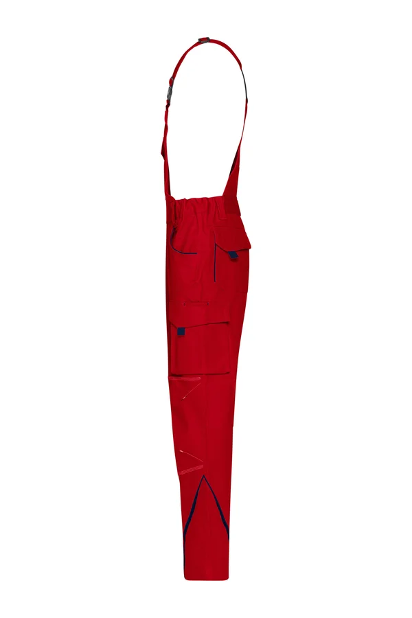 Workwear Pants with Bib - COLOR - red/navy