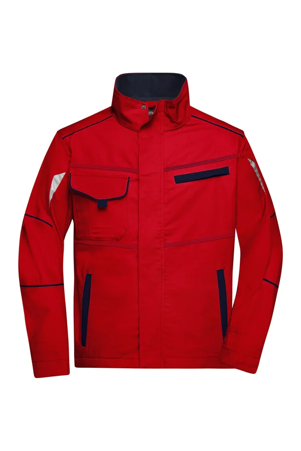 Workwear Jacke - Color red/navy