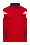 Workwear Sommer Softshell Gilet - Color red/navy
