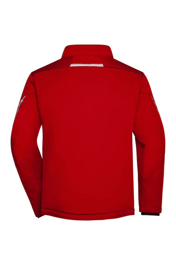 Workwear Softshell Padded Jacket - COLOR - red/navy