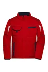 Workwear Softshell Padded Jacket - COLOR - red/navy