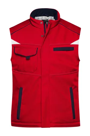 Workwear Winter Softshell Gilet - Color red/navy