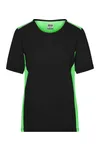 Damen Workwear T-Shirt - Color Black / Lime Green