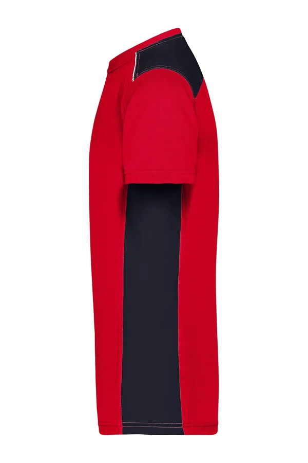 Men´s Workwear T-Shirt - COLOR - red/navy