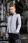 Ladies´ Knitted Workwear Fleece Jacket -STRONG- white melange/carbon
