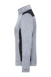Ladies´ Knitted Workwear Fleece Jacket -STRONG- white melange/carbon