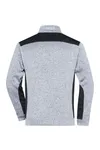 Men´s Knitted Workwear Fleece Jacket -STRONG- white melange/carbon