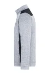 Men´s Knitted Workwear Fleece Jacket -STRONG- white melange/carbon