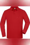 Herren Workwear Polo mit Brusttasche langarm