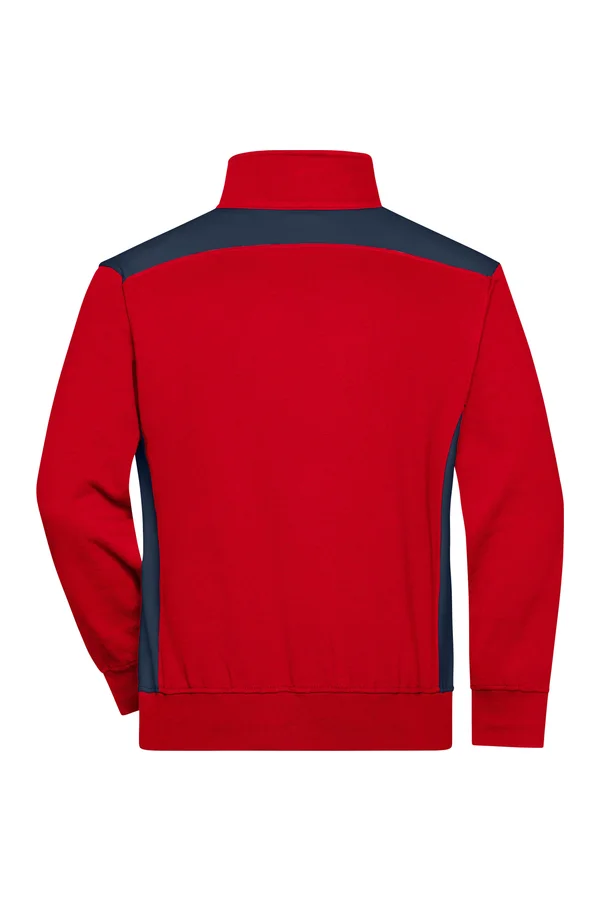 Workwear Half-Zip Sweat - COLOR - red/navy