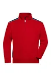 Workwear Half-Zip Sweat - COLOR - red/navy