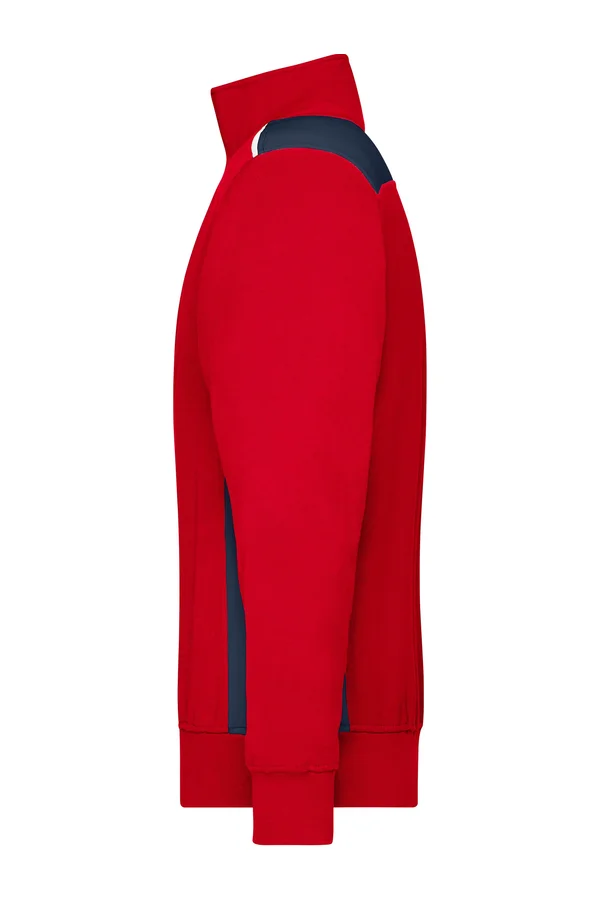 Workwear Half-Zip Sweat - COLOR - red/navy