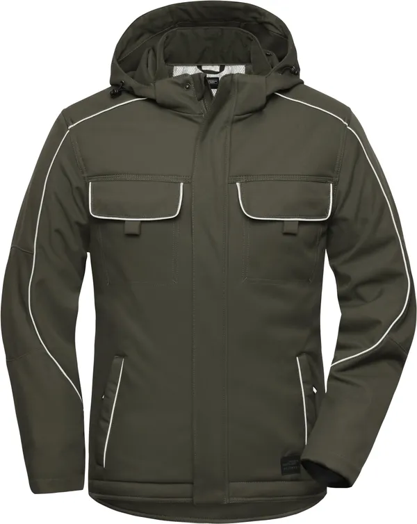 Workwear Softshell Padded Jacke - Solid