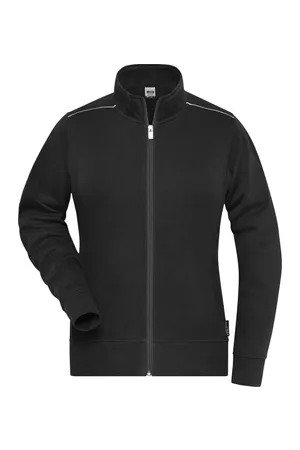 Damen Workwear Sweatjacke - Solid Black