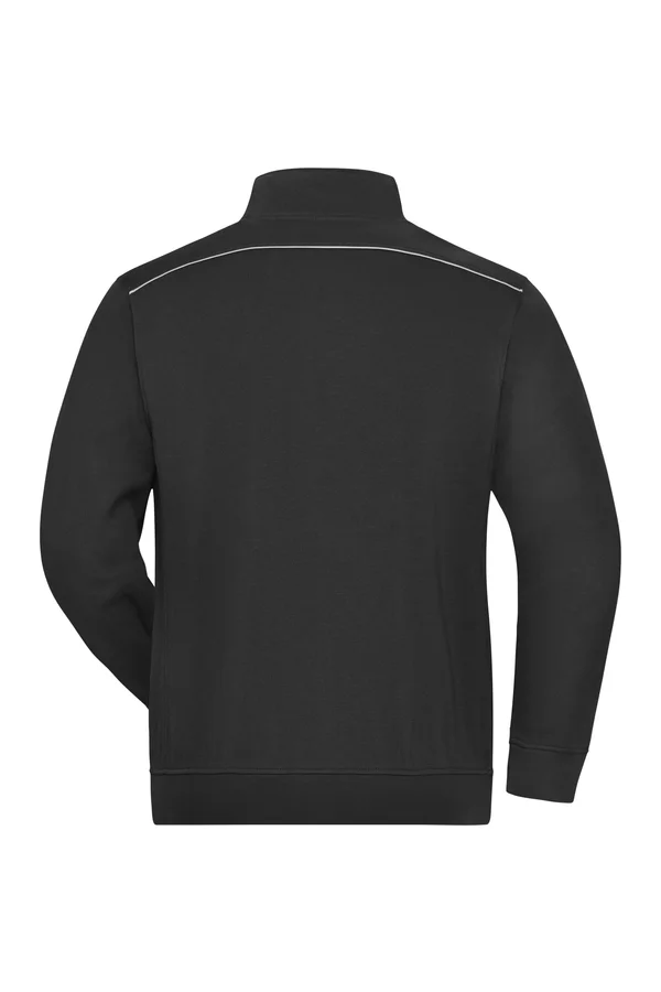 Men´s Workwear Sweat-Jacket - SOLID - Black
