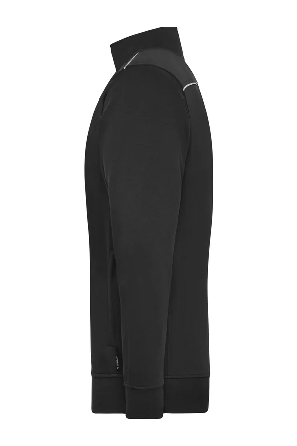 Men´s Workwear Sweat-Jacket - SOLID - Black