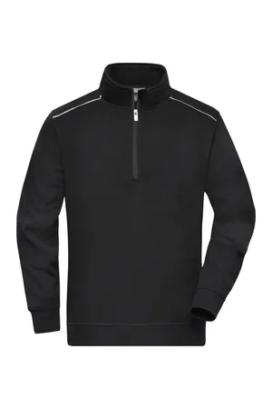 Workwear Half-Zip Sweat - SOLID - Black