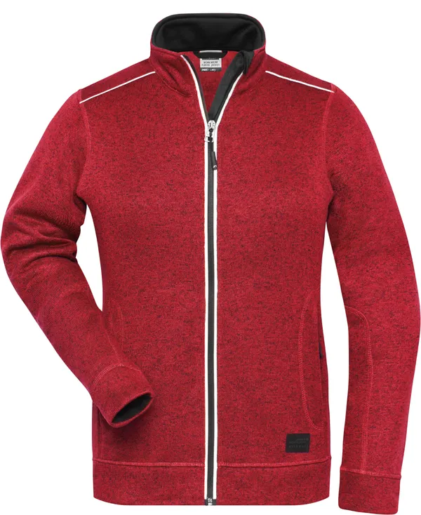 Damen Workwear Strickfleece Jacke - Solid