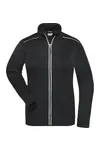 Ladies´ Knitted Workwear Fleece Jacket - SOLID - Black / Black