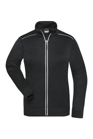 Ladies´ Knitted Workwear Fleece Jacket - SOLID - Black / Black