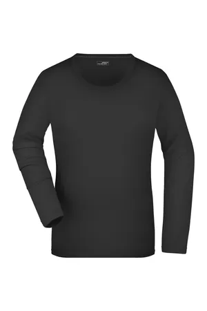Ladies´ Stretch Shirt Long-Sleeved Black