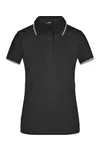 Damen Piqué Polo Tipping Black / Silver