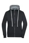 Ladies´ Lifestyle Zip-Hoody Black / Grey Heather