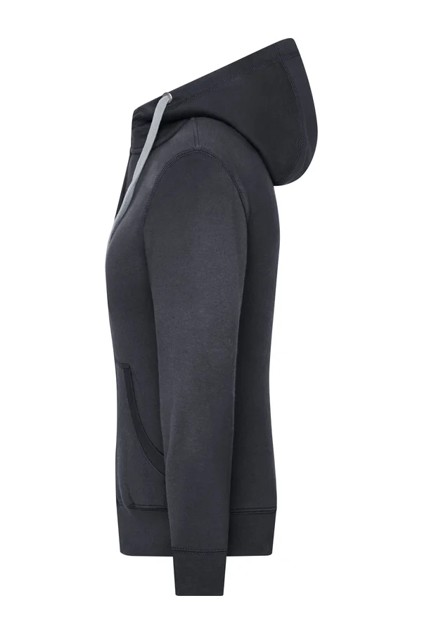 Ladies´ Lifestyle Zip-Hoody Black / Grey Heather