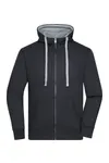 Men´s Lifestyle Zip-Hoody Black / Grey Heather