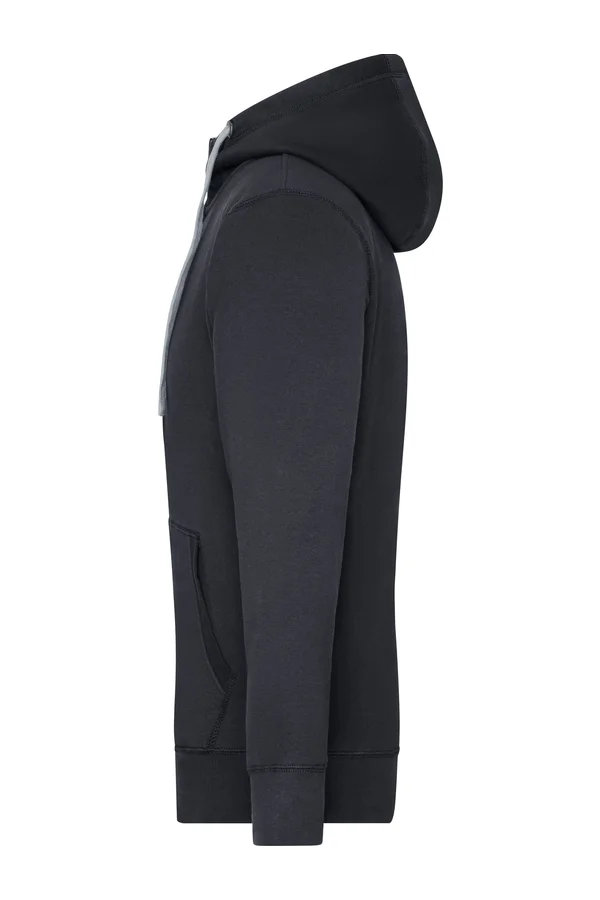 Men´s Lifestyle Zip-Hoody Black / Grey Heather