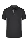 Men´s Plain Polo black/black white