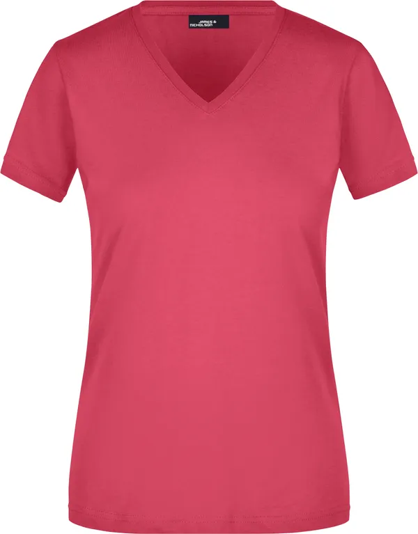 Tailliertes Damen V-Ausschnitt T-Shirt