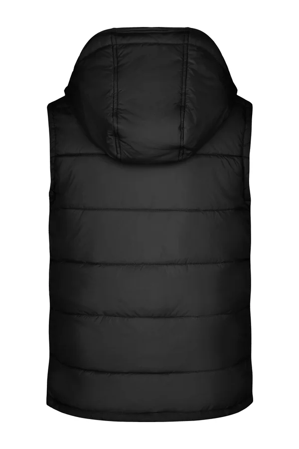 Herren Kapuzen Steppweste Black