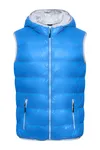 Leichter Herren Daunen Kapuzen Bodywarmer blue/silver