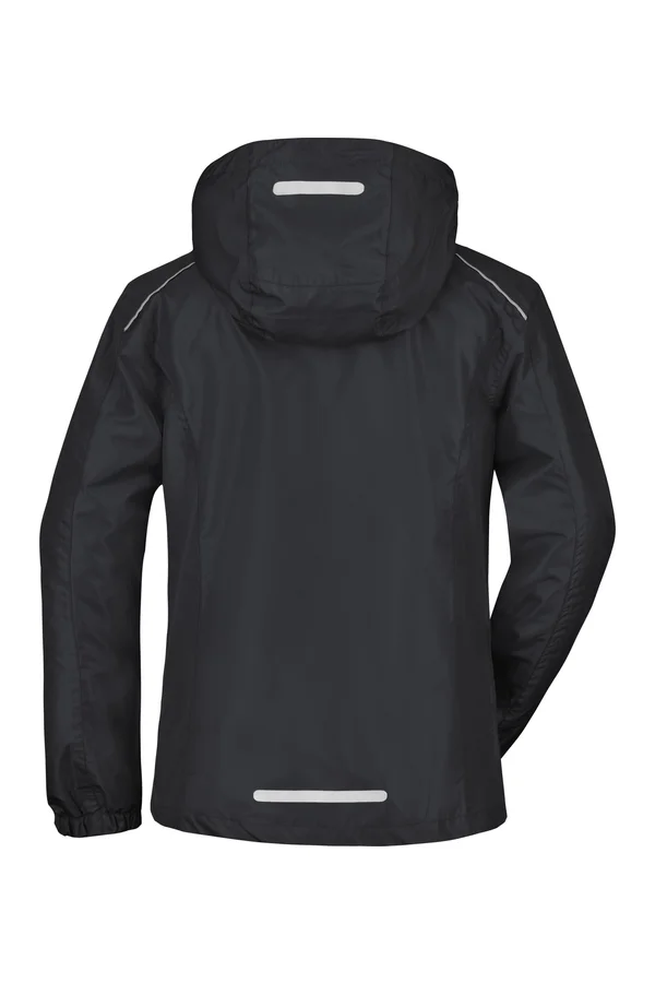Ladies´ Rain Jacket Black / Silver