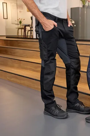 Workwear Stretch Hose "Slim Line" black/carbon