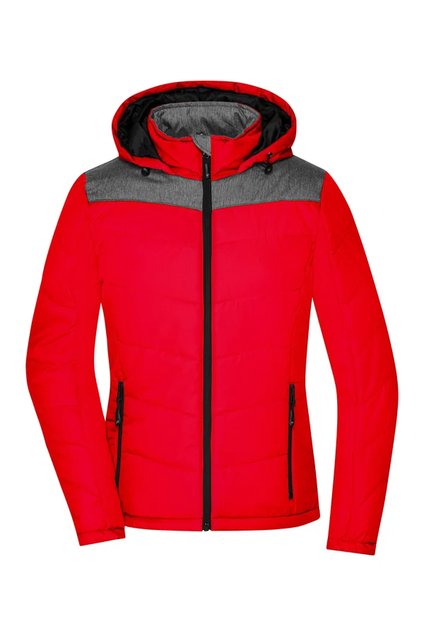 Ladies´ Winter Jacket red/anthracite melange