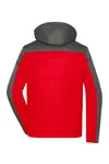Men´s Winter Jacket red/anthracite melange