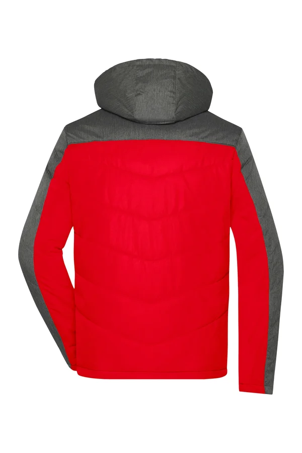 Men´s Winter Jacket red/anthracite melange