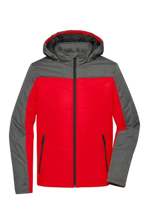 Men´s Winter Jacket red/anthracite melange