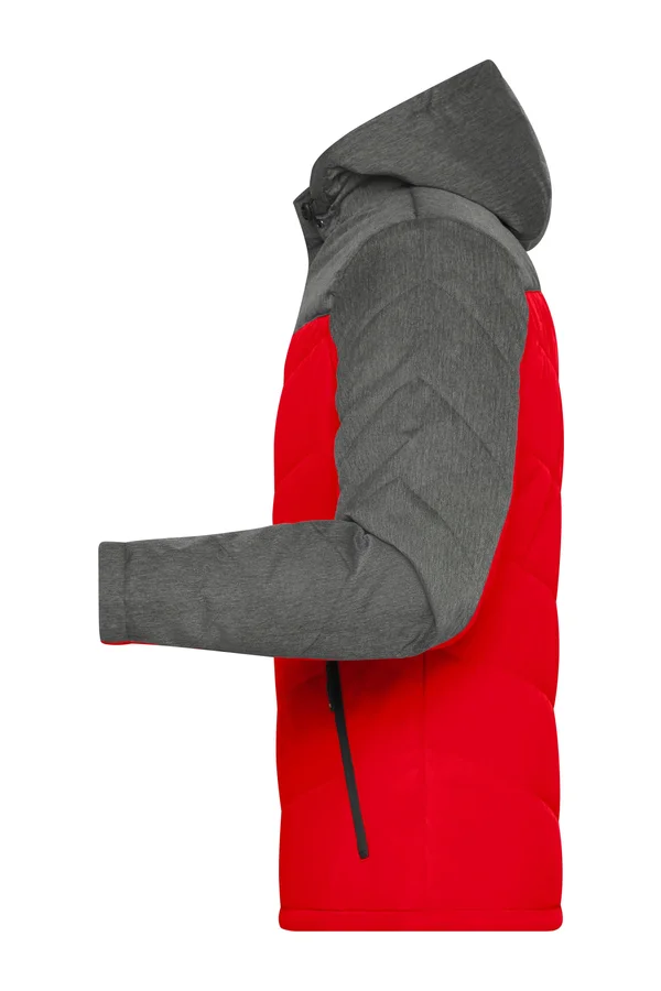 Men´s Winter Jacket red/anthracite melange