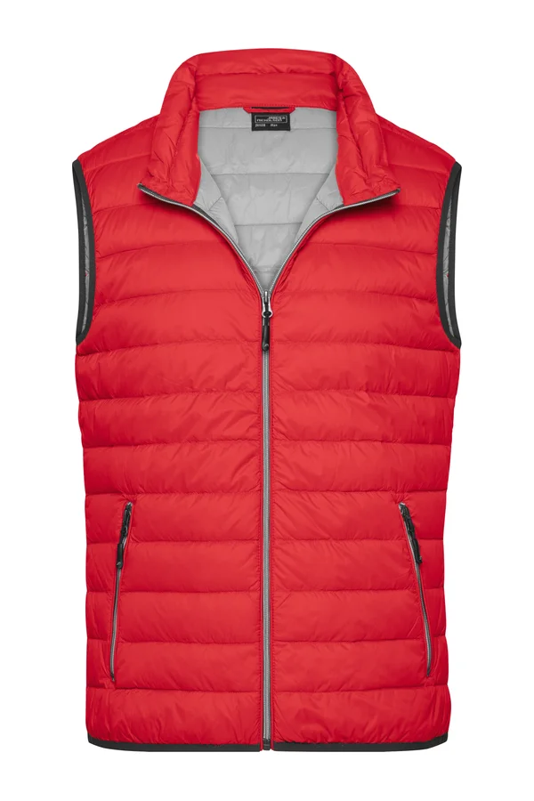 Men´s Down Vest red/silver