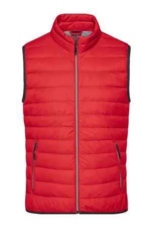 Men´s Down Vest red/silver