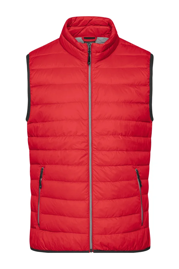 Men´s Down Vest red/silver
