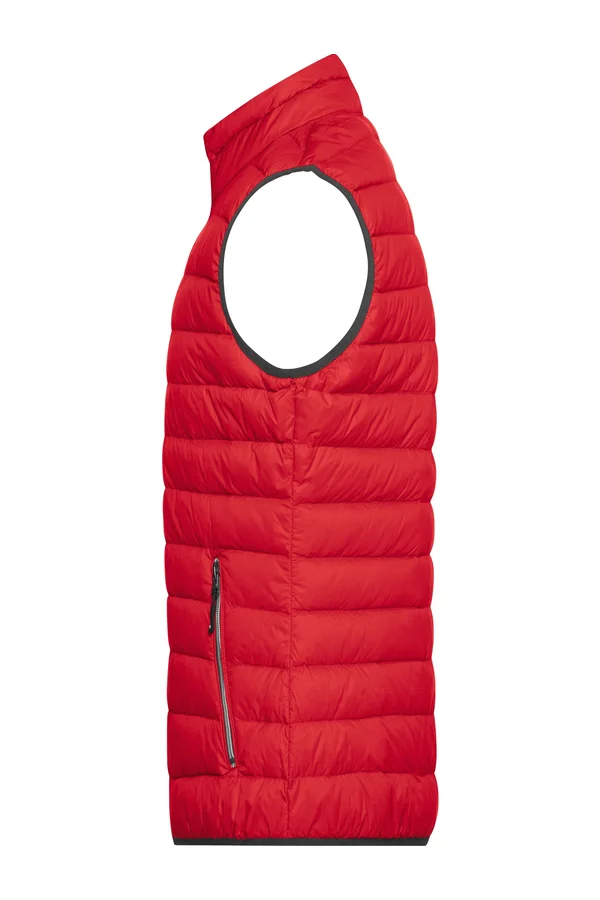 Men´s Down Vest red/silver