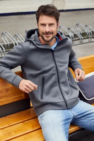 Men´s Hooded Jacket dark melange