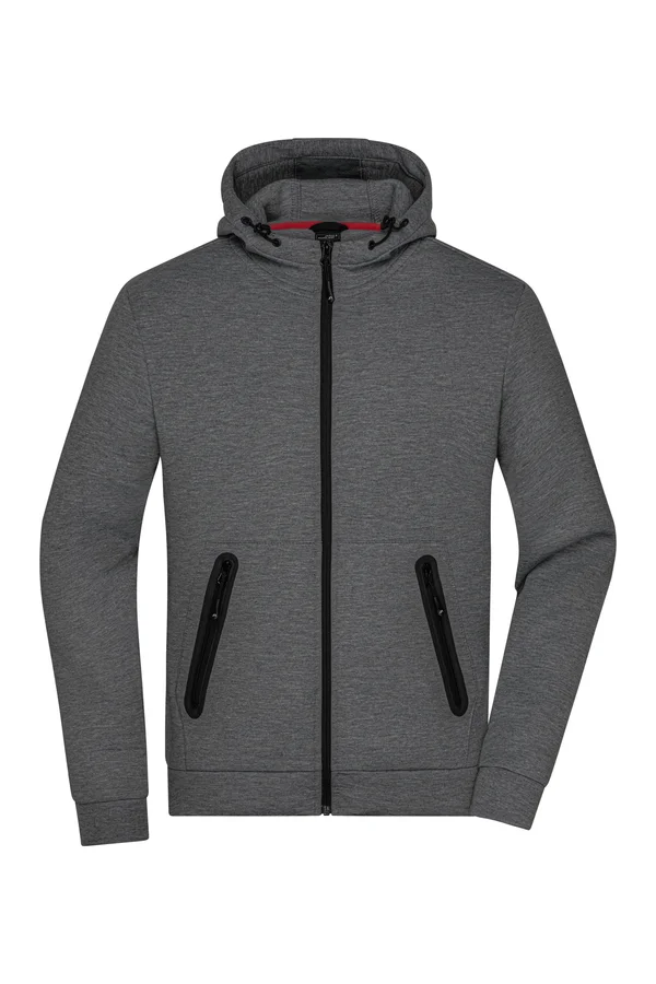 Men´s Hooded Jacket dark melange