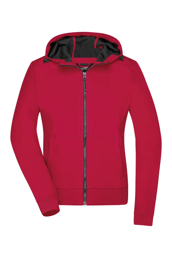 Ladies´ Hooded Softshell Jacket Red / Black